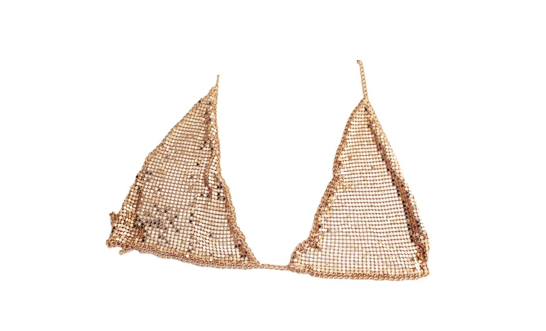 gold bra
